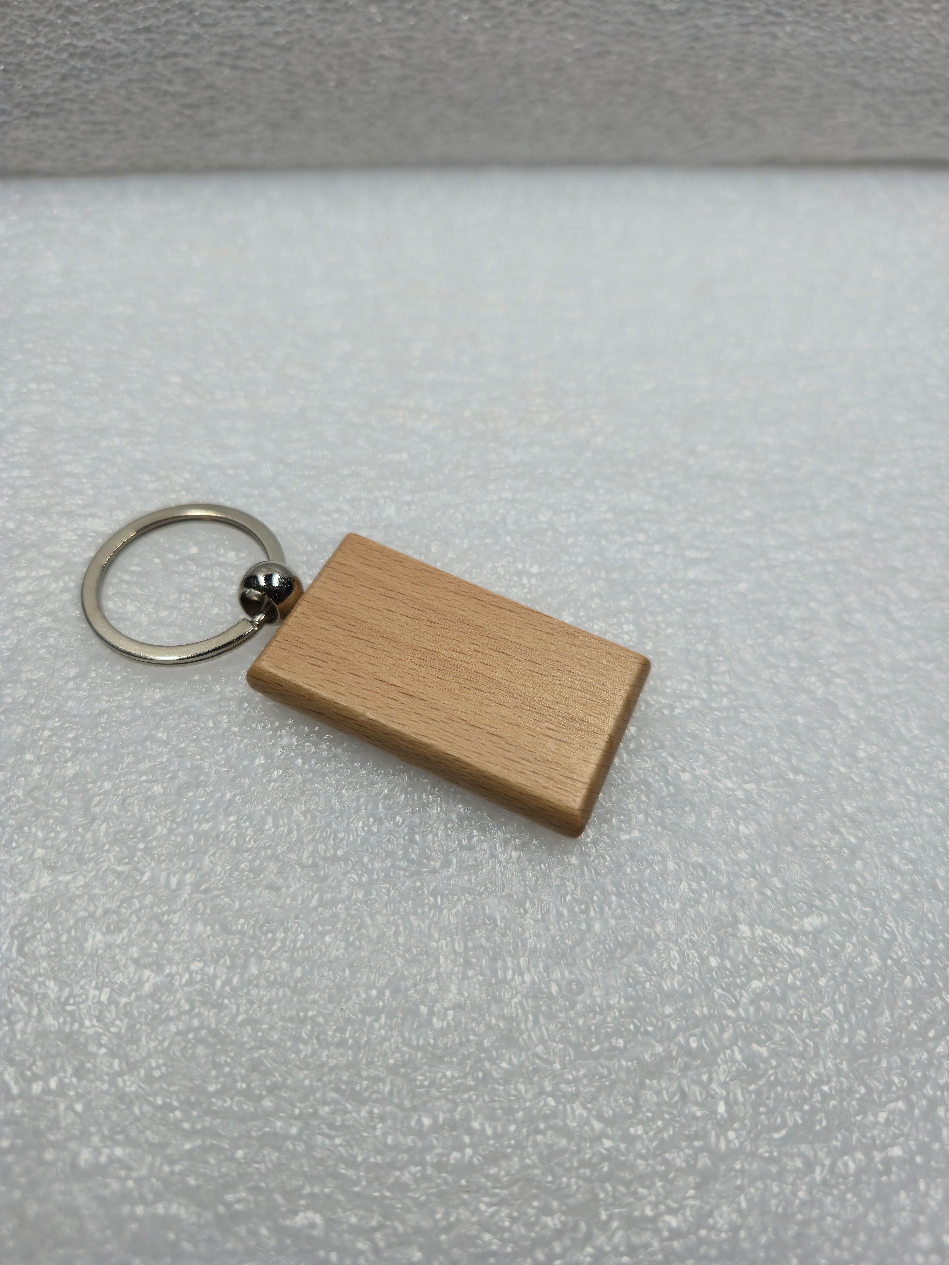 🚗 Custom Mini Number Plate Keychain – Wood or Stainless Steel