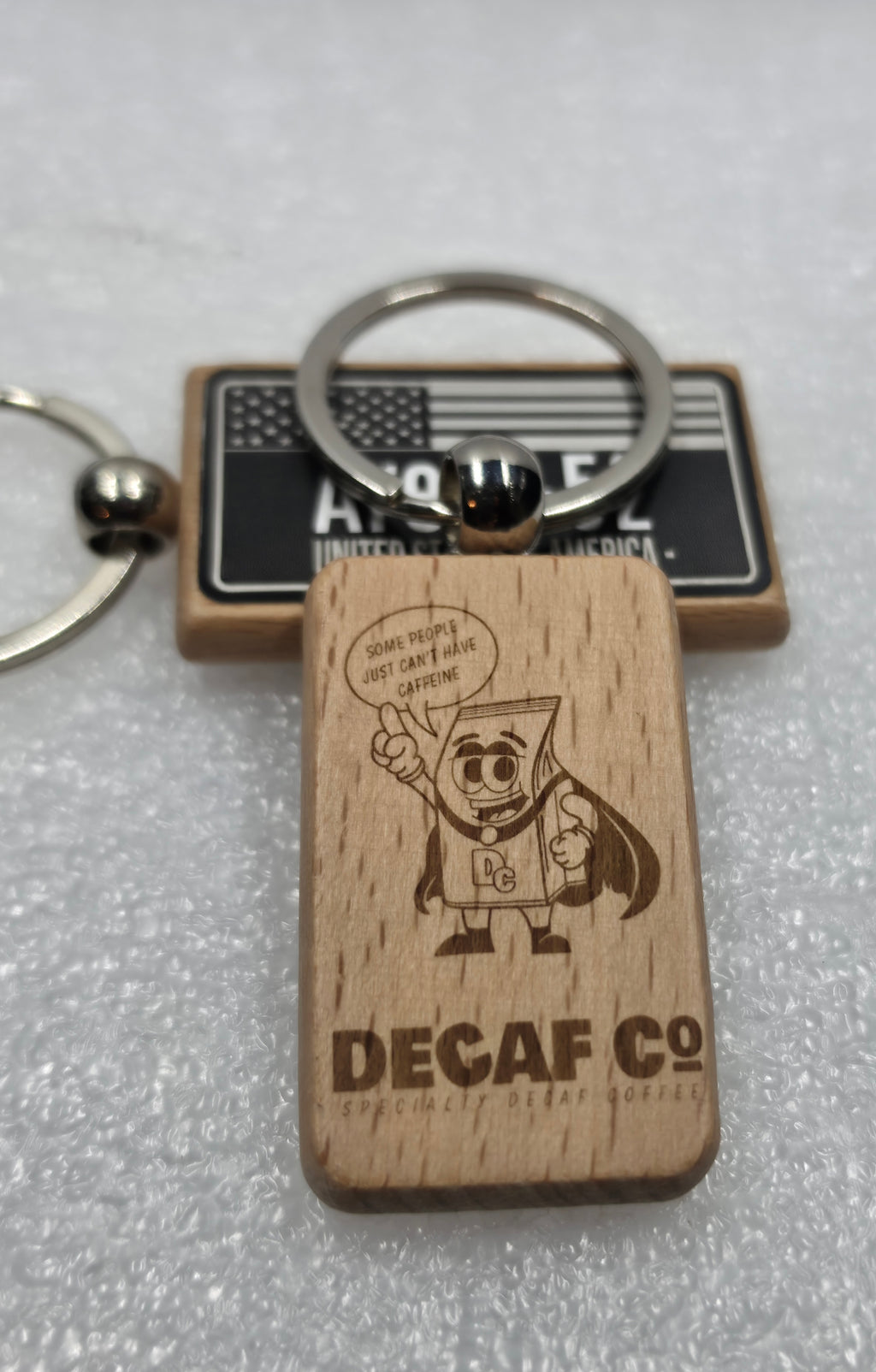 Custom Laser-Engraved Wooden Keychains (50x30mm) | Corporate Merch & Promotional Gifts