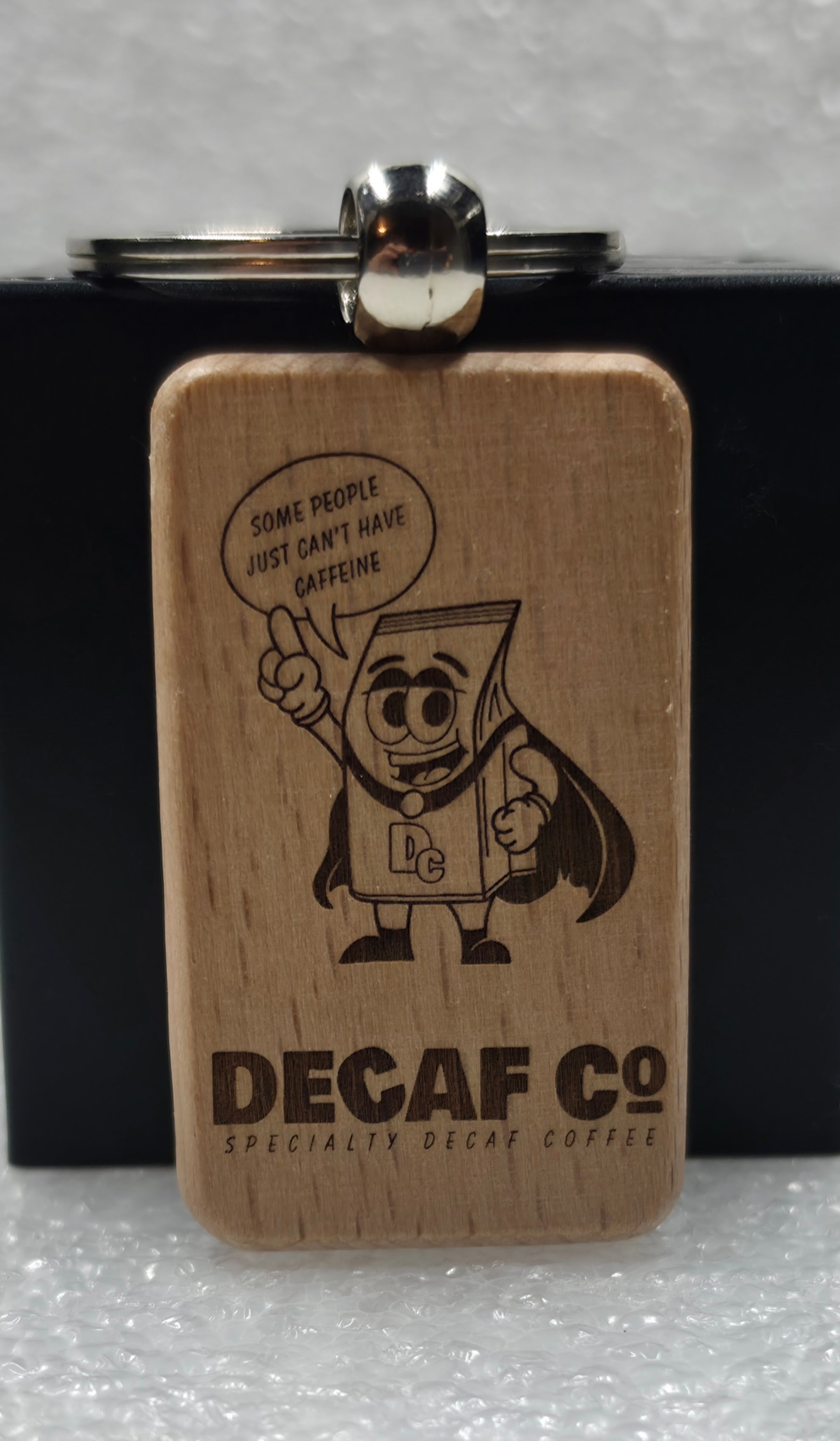 Custom Laser-Engraved Wooden Keychains (50x30mm) | Corporate Merch & Promotional Gifts